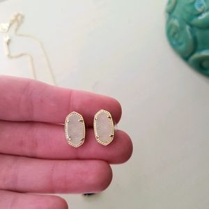 Kendra Scott Ellie Iridescent drusy stud earrings